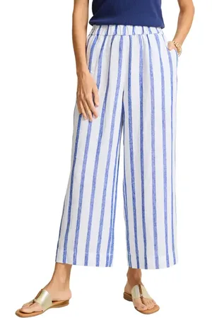 Tommy Bahama Isla Sol Two Palms Crop Wide Leg Linen Pants in at Nordstrom, Size Small