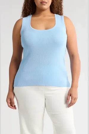 Tahari ASL Scoop Neck Sweater Tank in at Nordstrom, Size 2X