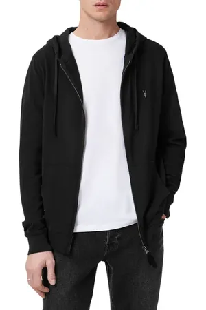 AllSaints Brace Cotton Zip-Up Hoodie in at Nordstrom, Size Small