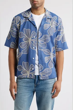 Corridor Floral Appliqu?? Camp Shirt in at Nordstrom, Size Large