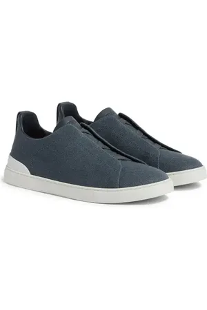 Ermenegildo Zegna Triple Stitch Cotton, Linen & Leather Sneaker in at Nordstrom, Size 12Us