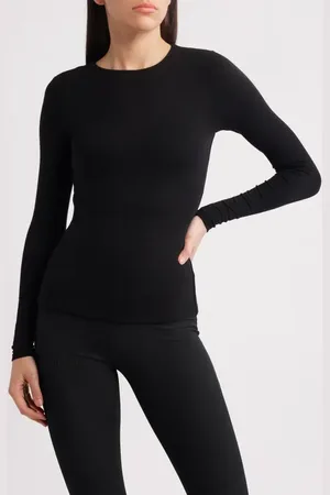 Naked Wardrobe Flat Binding Long Sleeve T-Shirt in at Nordstrom, Size Medium