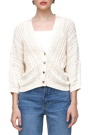 AVEC LES FILLES Dolman Sleeve Cotton Cardigan in at Nordstrom, Size Large
