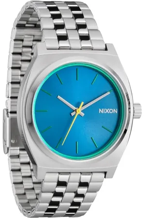 Nixon Time Teller Bracelet Watch, 37mm in Silver /Byron Blue at Nordstrom