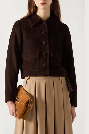LK Bennett Joely Genuine Suede Crop Jacket in at Nordstrom, Size 12 Us