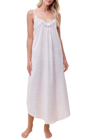 Papinelle Swiss Dot Lace Trim Cotton Nightgown in at Nordstrom, Size X-Small