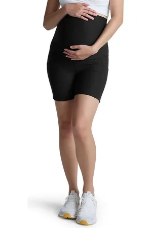 Beyond Yoga Keep Pace Maternity Pocket Bike Shorts in at Nordstrom, Size X-Large