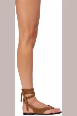 BLACK SUEDE STUDIO Tres Ankle Wrap Sandal in at Nordstrom, Size 7Us