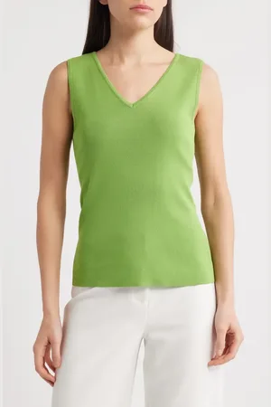 Tahari ASL V-Neck Sweater Tank in at Nordstrom, Size X-Small