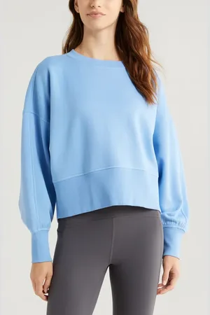 Zella Cloud Fleece Relaxed Sweatshirt in at Nordstrom, Size Medium