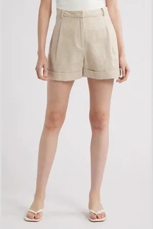 FAITHFULL THE BRAND Hardy Cuffed Linen Shorts in at Nordstrom, Size Small
