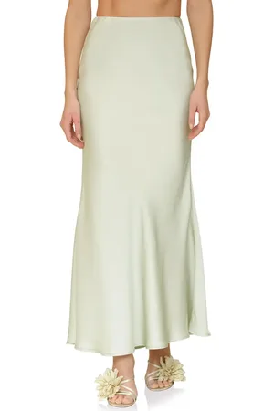 AVEC LES FILLES Bias Satin Maxi Trumpet Skirt in at Nordstrom, Size Large