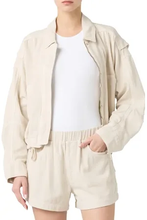 BLANK NYC Cotton & Linen Utility Jacket in at Nordstrom, Size X-Small