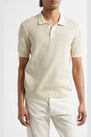 Sunspel Mesh Stitch Polo Sweater in at Nordstrom, Size Medium