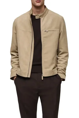 MANGO Faux Suede Biker Jacket in at Nordstrom, Size Large