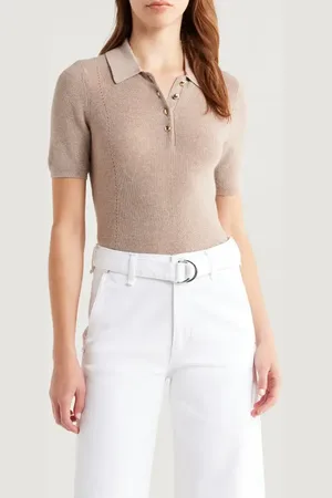 RAG&BONE Darcey Cotton & Cashmere Polo Sweater in at Nordstrom, Size Xx-Small