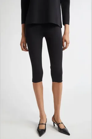 Totême Compact Knit Capri Trousers in at Nordstrom, Size Large