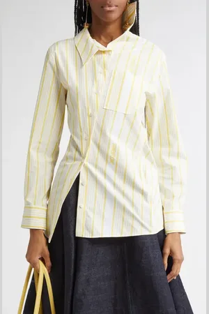 Jacquemus La Chemise Pablo Asymmetric Button-Up Shirt in at Nordstrom, Size 10 Us