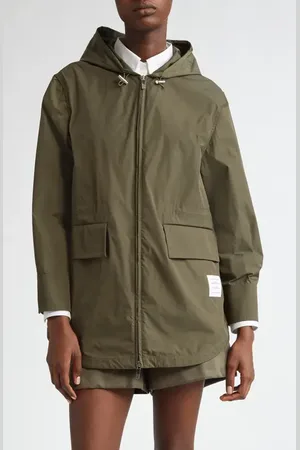 Thom Browne Shirttail Hem Hooded Parka in at Nordstrom, Size 10 Us
