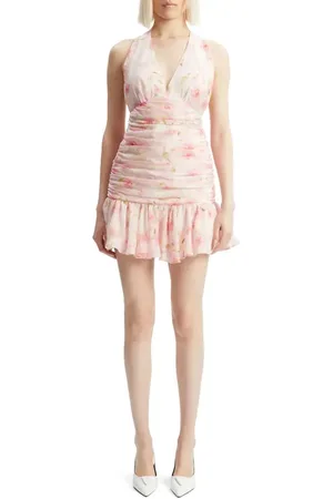 Bardot Mave Floral Halter Minidress in at Nordstrom, Size 8