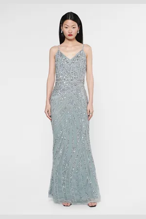 Beauut Occasion Embellished Sequin Beaded Strap Evening Dress in at Nordstrom, Size 2