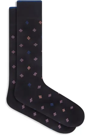Bugatchi Dotted Mercerized Cotton Blend Dress Socks in at Nordstrom