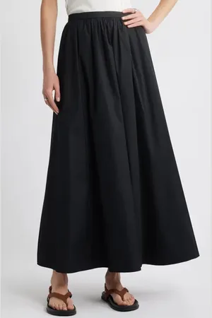 Open Edit Cotton Poplin Maxi Skirt in at Nordstrom, Size Xx-Small