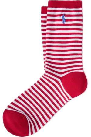 Ralph Lauren Spring Even Stripe Cotton Blend Crew Socks in at Nordstrom, Size 9