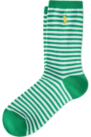 Ralph Lauren Spring Even Stripe Cotton Blend Crew Socks in at Nordstrom, Size 9