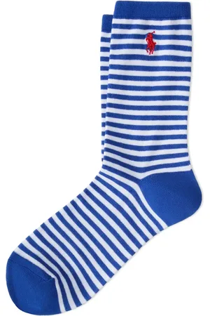 Ralph Lauren Spring Even Stripe Cotton Blend Crew Socks in at Nordstrom, Size 9