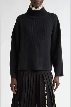 Altuzarra Zoppez Layered Mock Neck Cashmere Sweater in at Nordstrom, Size X-Large