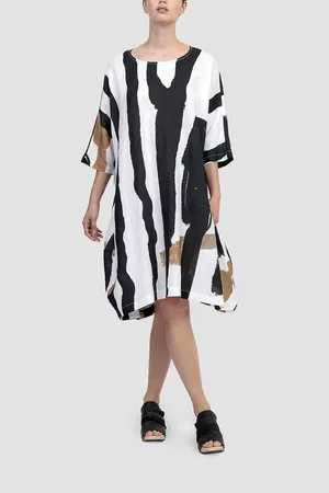 Alembika Zebra print linen T-shirt dress in at Nordstrom, Size Large