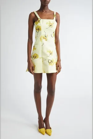 EMILIA WICKSTEAD Floral Satin Minidress in at Nordstrom, Size 6 Us