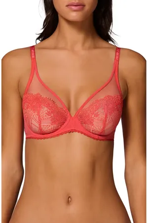 Simone Pérèle Allure Sheer Plunge Full Coverage Underwire Bra in at Nordstrom, Size 36F