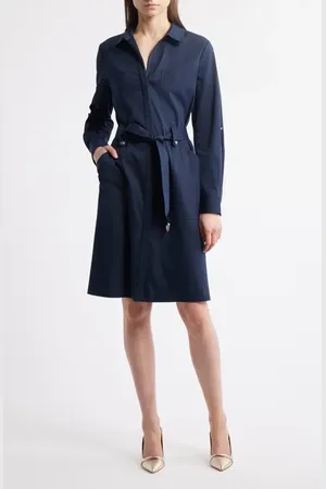 Kobi Halperin Long Sleeve Cotton Blend Shirtdress in at Nordstrom, Size X-Large