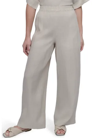 DKNY Wide Leg Linen Pants in at Nordstrom, Size Large