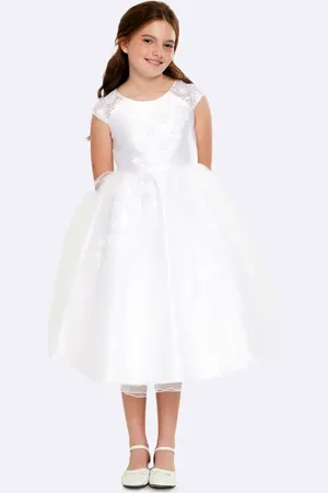 Iris & Ivy Cascading Flower Applique Communion Dress in at Nordstrom, Size 12