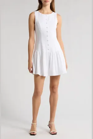 WAYF Martini Linen Blend Minidress in at Nordstrom, Size X-Large