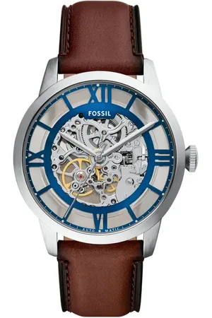 Fossil Townsman Automatic Leather Strap Watch, 44mm in at Nordstrom