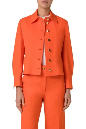 AKRIS Seersucker Crop Jacket in at Nordstrom, Size 6
