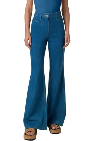 AKRIS Celia High Waist Wide Leg Jeans in at Nordstrom, Size 14