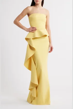 CHIARA BONI Eliska Ruffle Strapless Gown in at Nordstrom, Size 6 Us