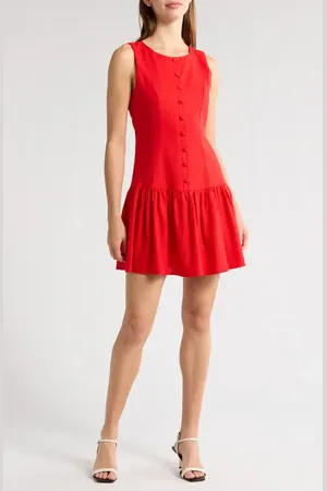 WAYF Martini Linen Blend Minidress in at Nordstrom, Size Small