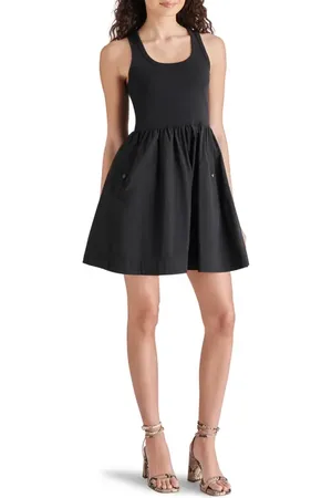 Steve Madden Tottenham Mixed Media Minidress in at Nordstrom, Size X-Small
