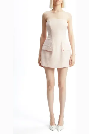 Bardot Madeline Shimmer Boucl?? Strapless Minidress in at Nordstrom, Size 10