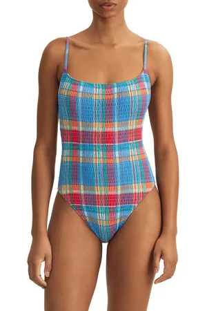Ralph Lauren Kennedy Smocked One-Piece Swimsuit in at Nordstrom, Size Medium