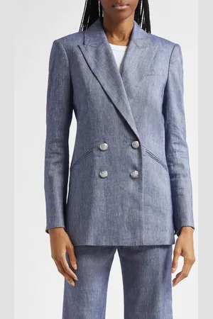 VERONICA BEARD Dale Linen Blend Dickey Jacket in at Nordstrom, Size 6