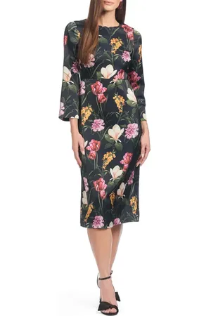 Sachin & Babi Alexa Floral Satin Cocktail Dress in at Nordstrom, Size 4