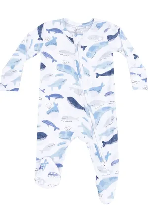 Angel Dear Whale Print Footie in at Nordstrom, Size 9-12M