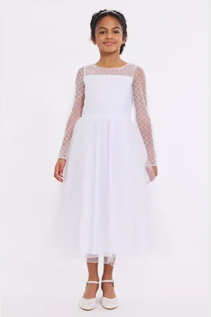 Iris & Ivy Lattice Beading Communion Dress in at Nordstrom, Size 14